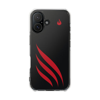 Flaming Edge - Magnetic Clear Impact iPhone Cases