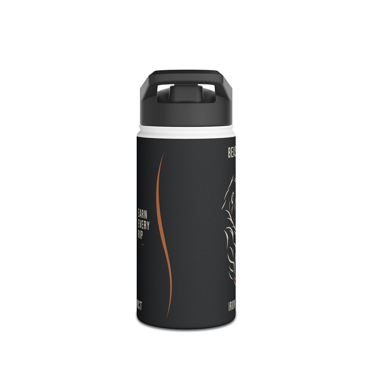 Beast Mode - Iron Instinct - Black - Stainless Steel Water Bottle