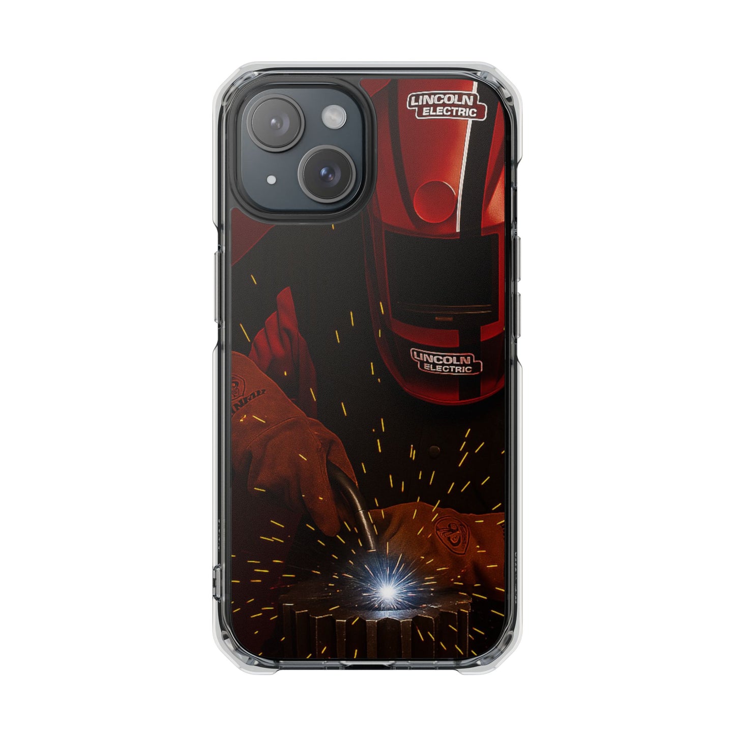 Lincoln Welder - Fundas magnéticas transparentes resistentes a impactos para iPhone