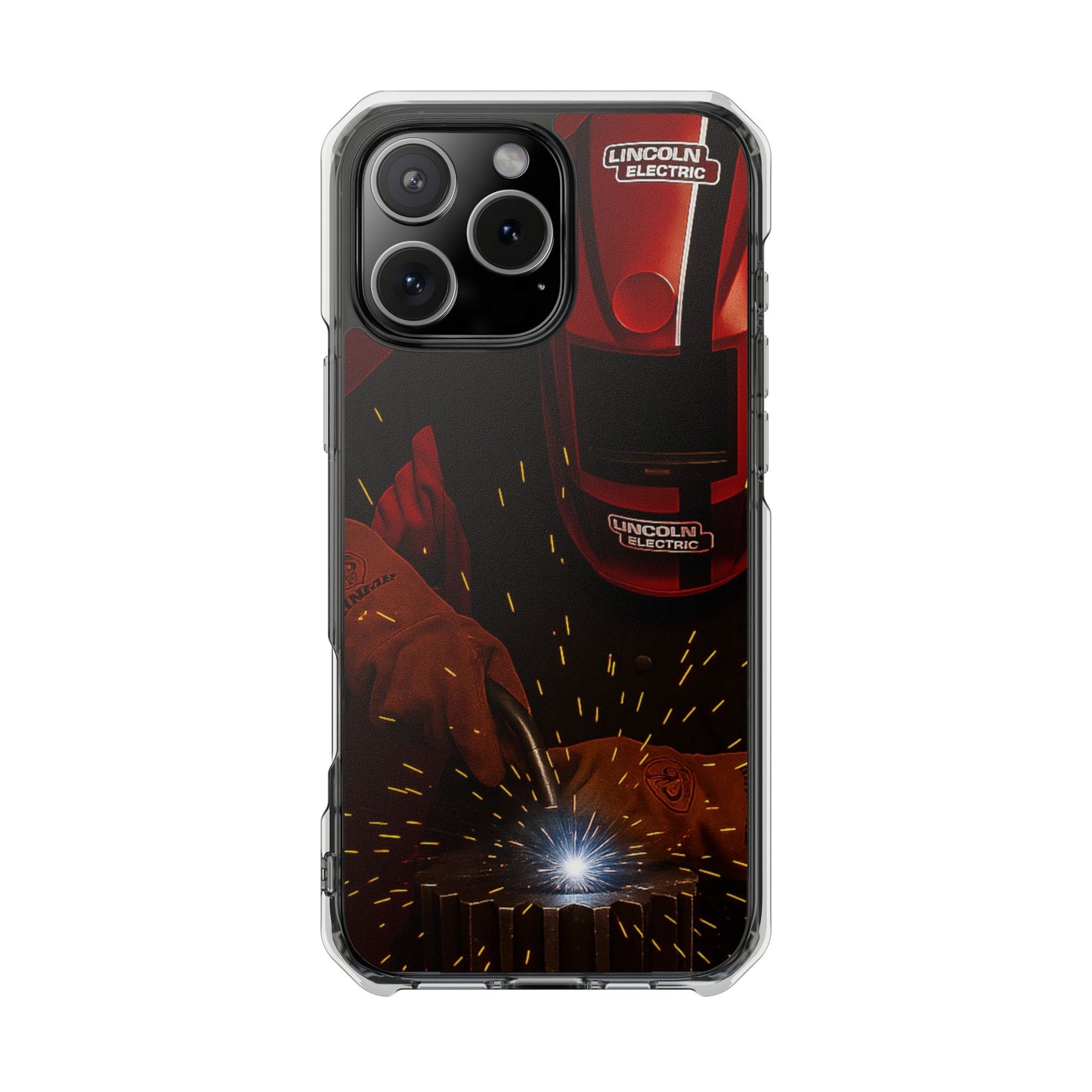 Lincoln Welder - Fundas magnéticas transparentes resistentes a impactos para iPhone