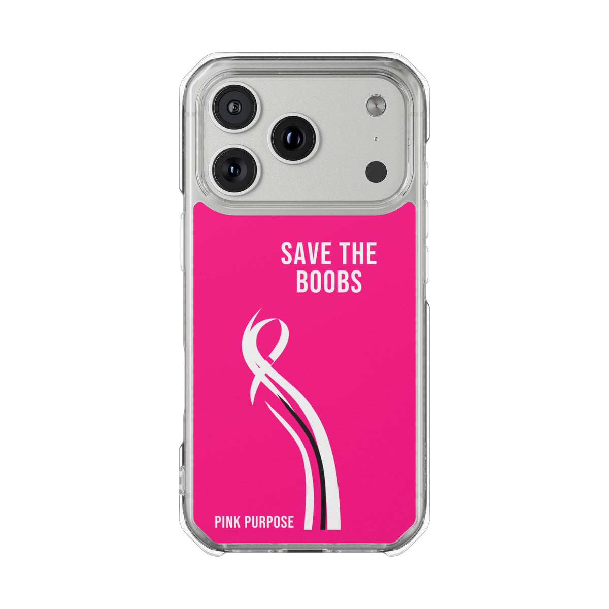 Pink Purpose - Hot Pink - Magnetic Clear Impact iPhone Case