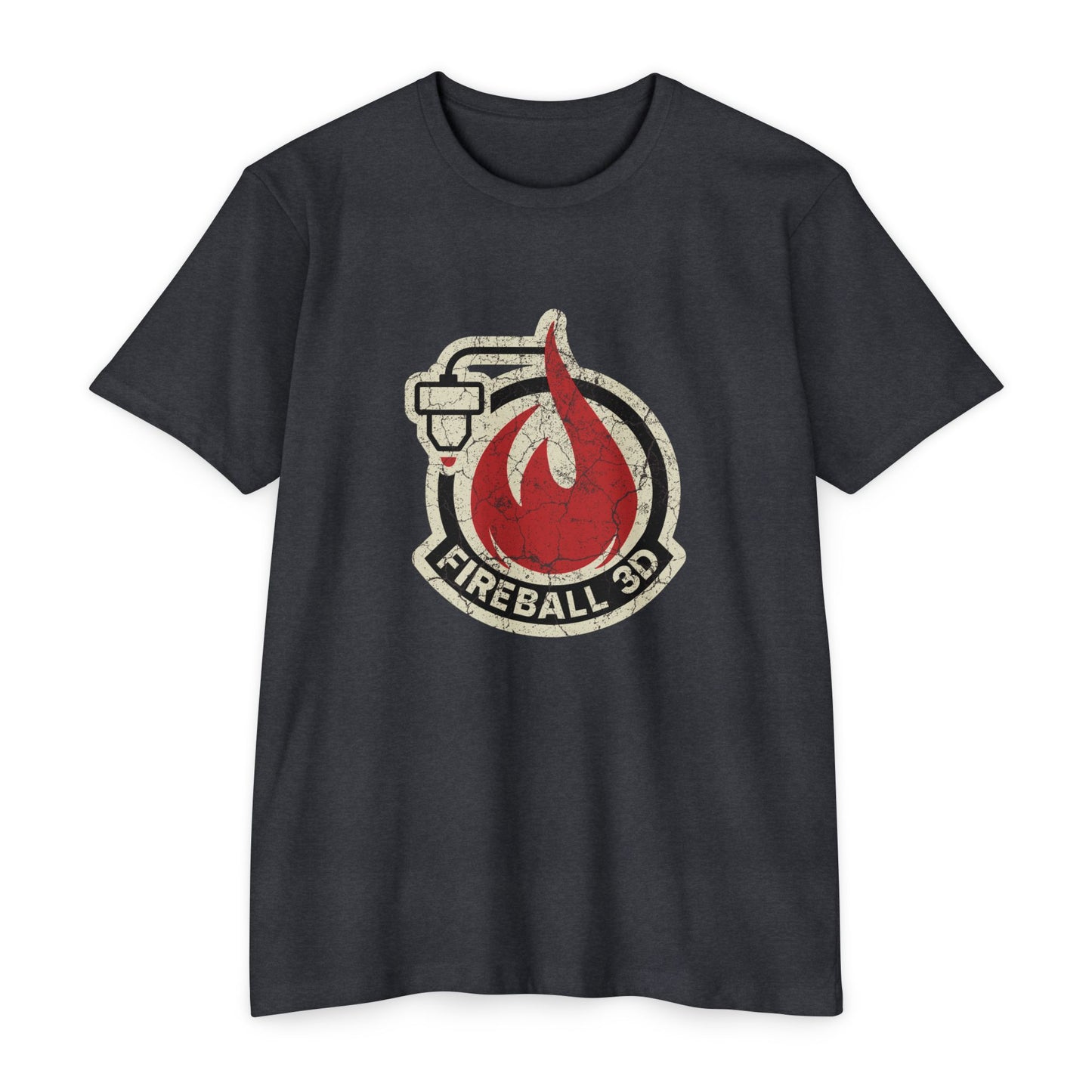 Feuerball 3D - Distressed - Unisex T-Shirt