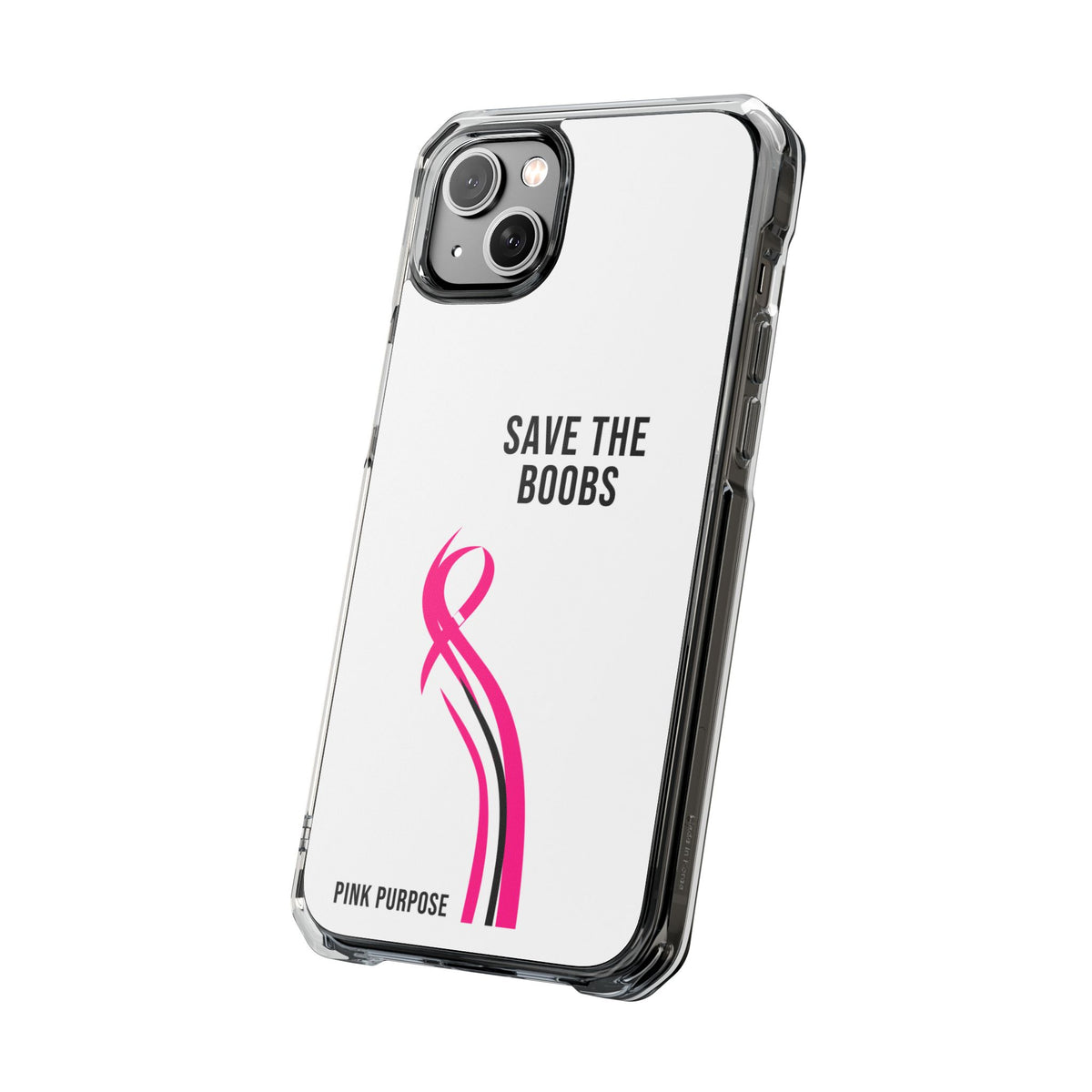 Pink Purpose - White - Magnetic Clear Impact iPhone Case