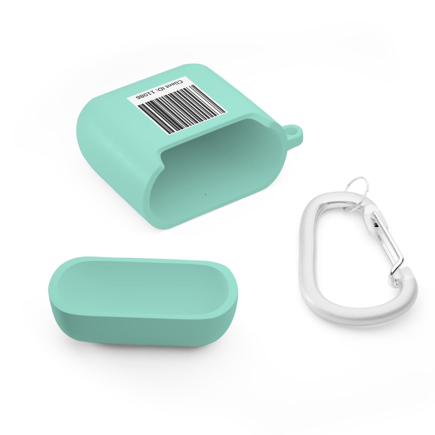 Fireball Gear - Flame & Gear Circle - Black & Red - Upload Own Personal Gym Barcode Image to be Printed on the Back - AirPods Case Cover