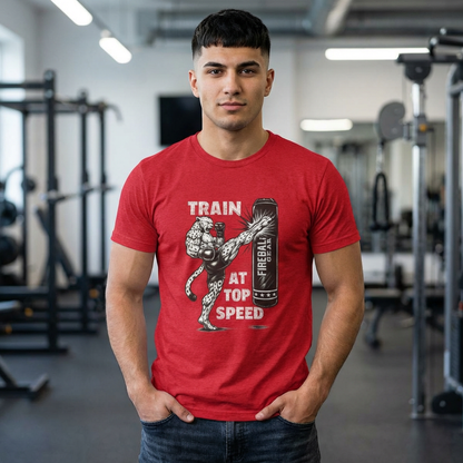 Serie Beast Mode - Entrena a toda velocidad - Camiseta unisex de mezcla triple