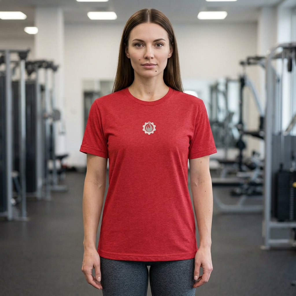 Fireball Gear - Flamme &amp; Ausrüstung zentriert - Grau &amp; Weiß - Unisex Triblend T-Shirt