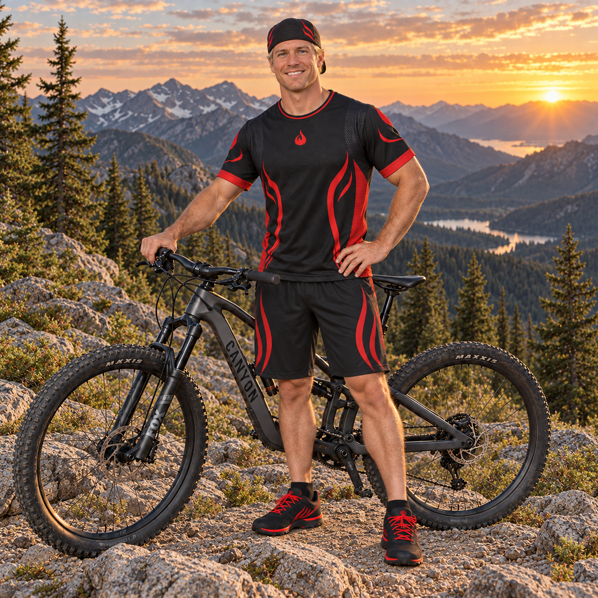 Flames Edge - Sports Shorts