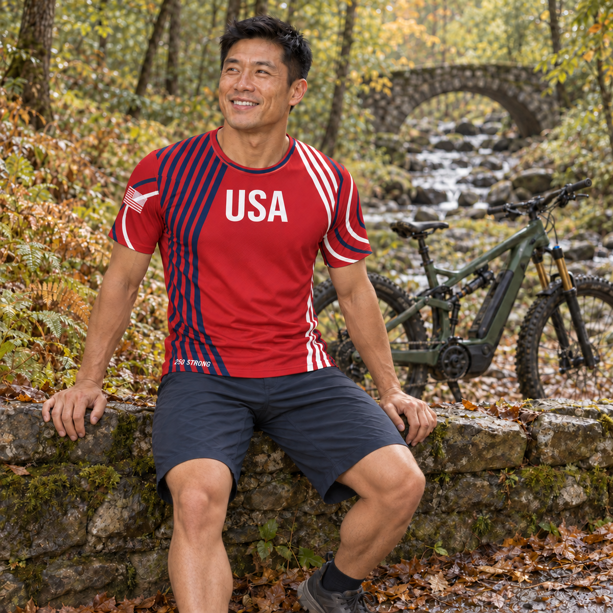 250 Strong - Red - Unisex Cycling Jersey