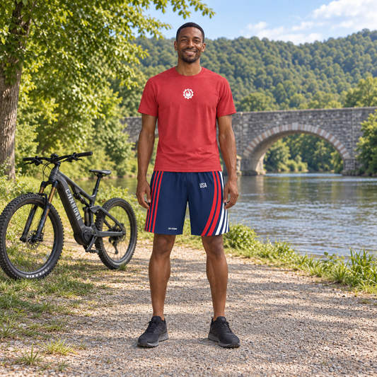 250 Strong - Navy - Men's Sports Shorts