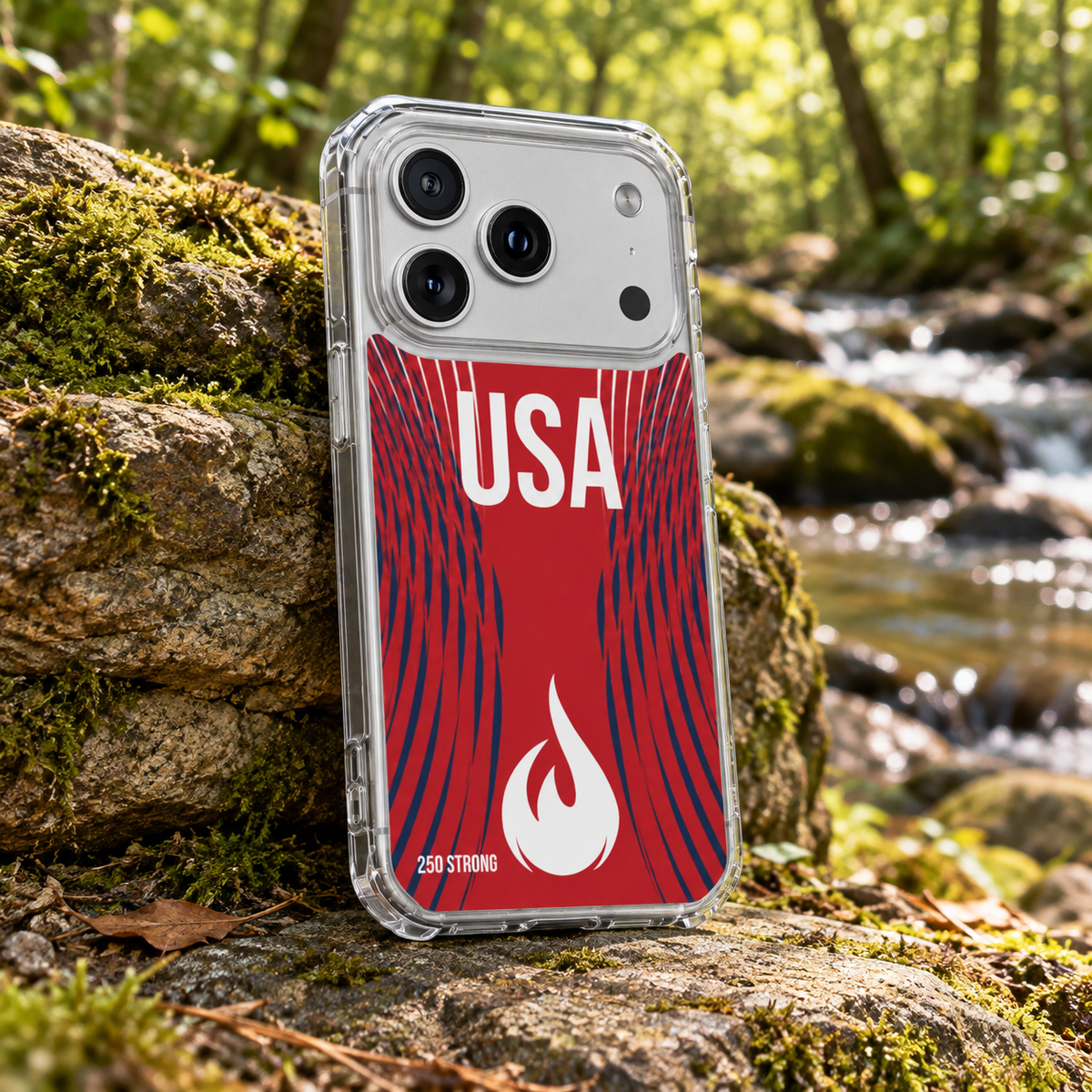 250 Strong - Red - Magnetic Clear Impact iPhone Cases
