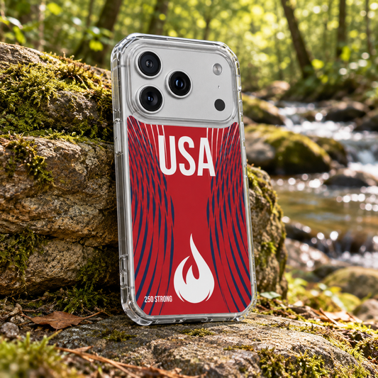 250 Strong - Red - Magnetic Clear Impact iPhone Cases