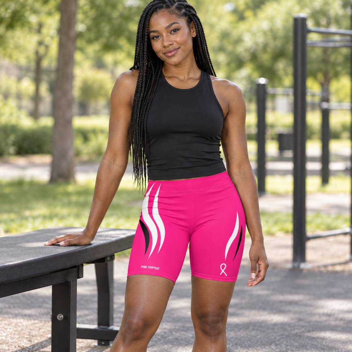 Pink Purpose - Hot Pink - Women's Biker Shorts
