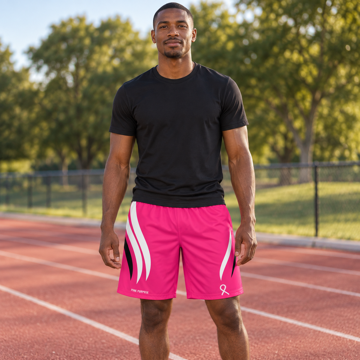 Pink Purpose - Hot Pink - Men's Sports Shorts