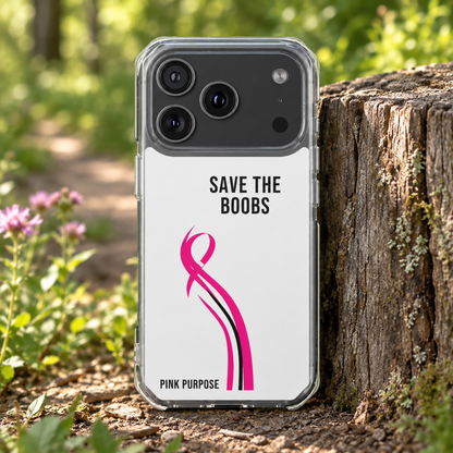 Pink Purpose - White - Magnetic Clear Impact iPhone Case