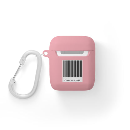 Fireball Gear - Flame & Gear Circle - Black & Red - Upload Own Personal Gym Barcode Image to be Printed on the Back - AirPods Case Cover