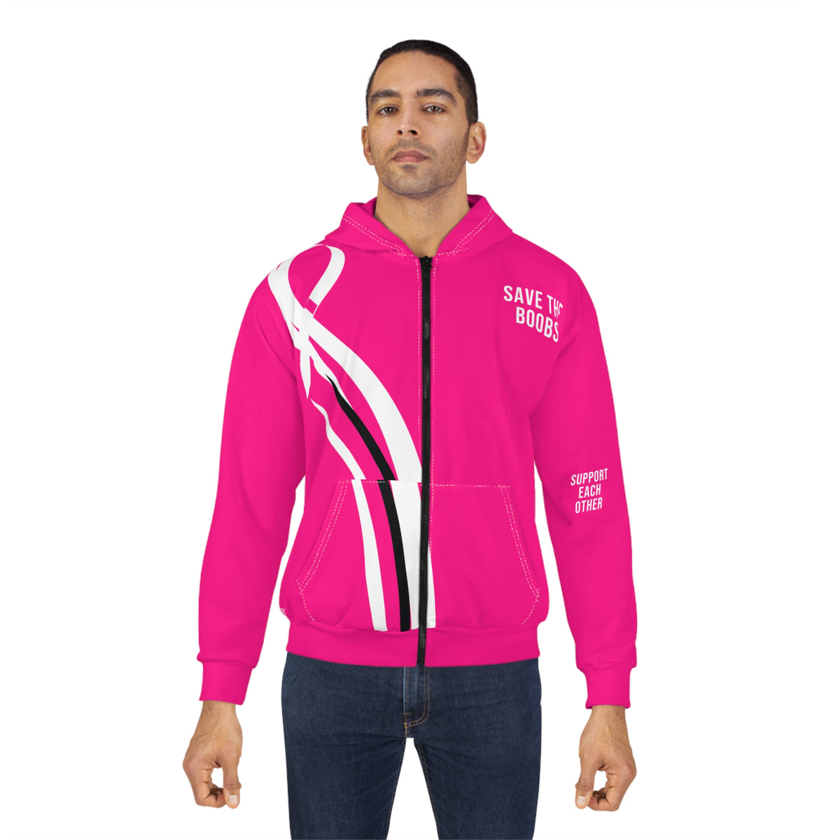 Pink Purpose - Hot Pink - Unisex Zip Hoodie
