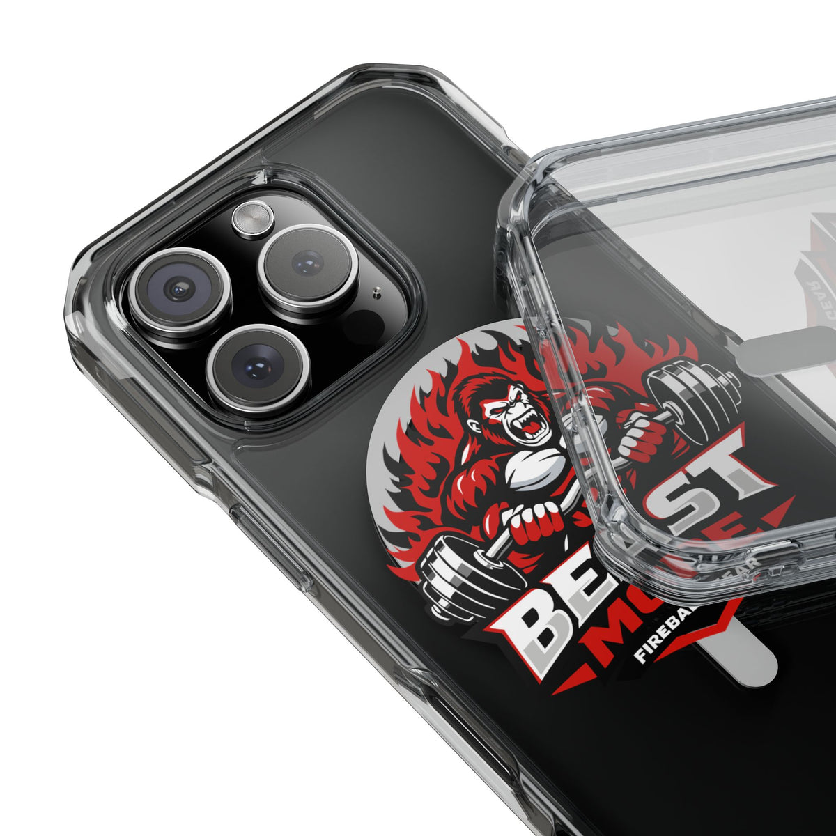 Beast Mode Gorilla - Magnetic Clear Impact iPhone Cases