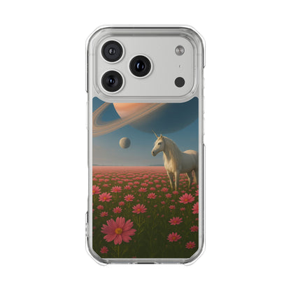 Cosmic Unicorn Dreamscape - Magnetische, durchsichtige iPhone-Hüllen