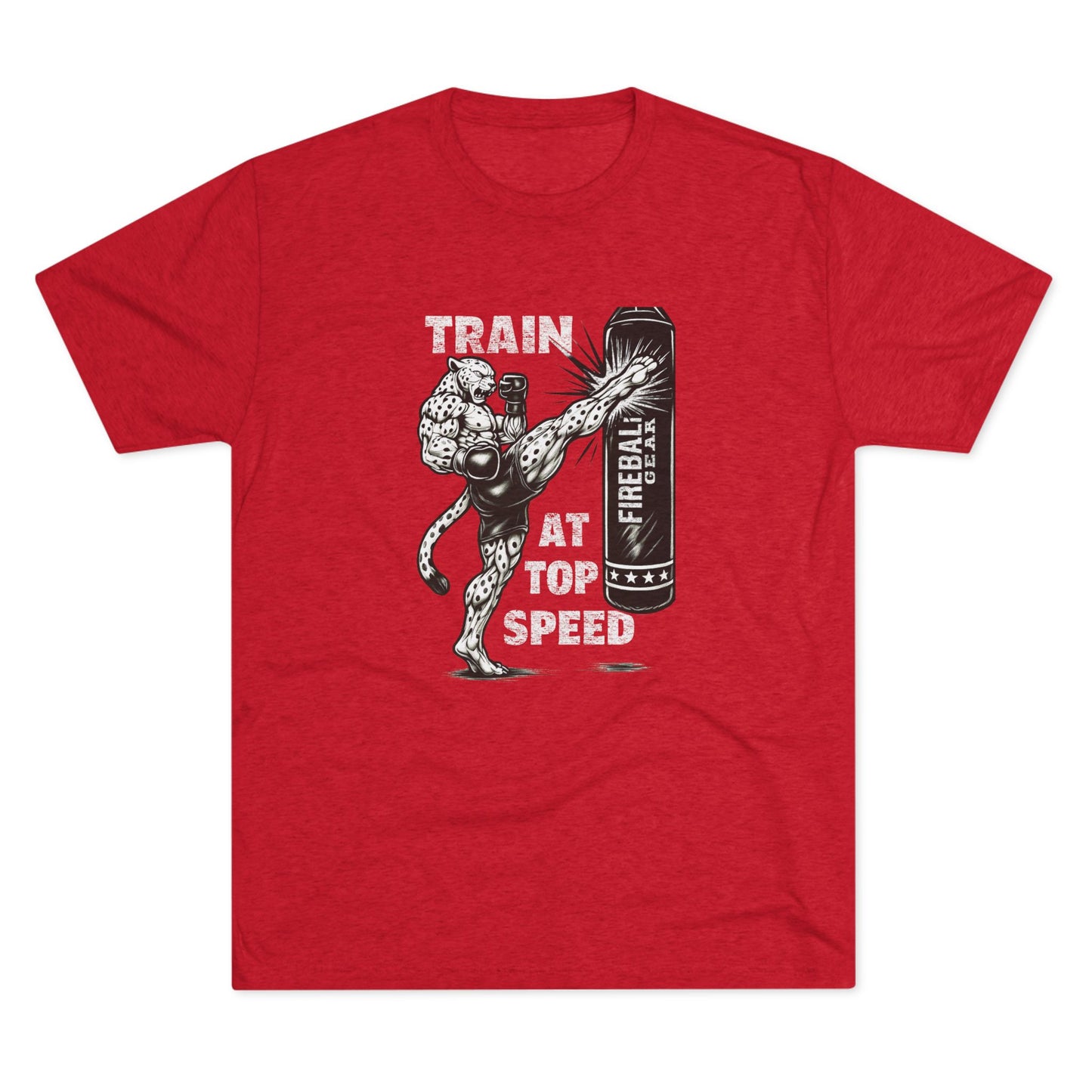 Serie Beast Mode - Entrena a toda velocidad - Camiseta unisex de mezcla triple