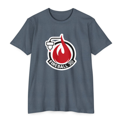 Camiseta unisex Fireball 3D - Outlined