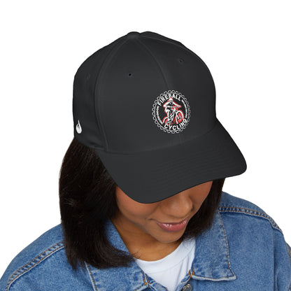 Fireball Cycling - Flaming Rider - FlexFit Dark Caps