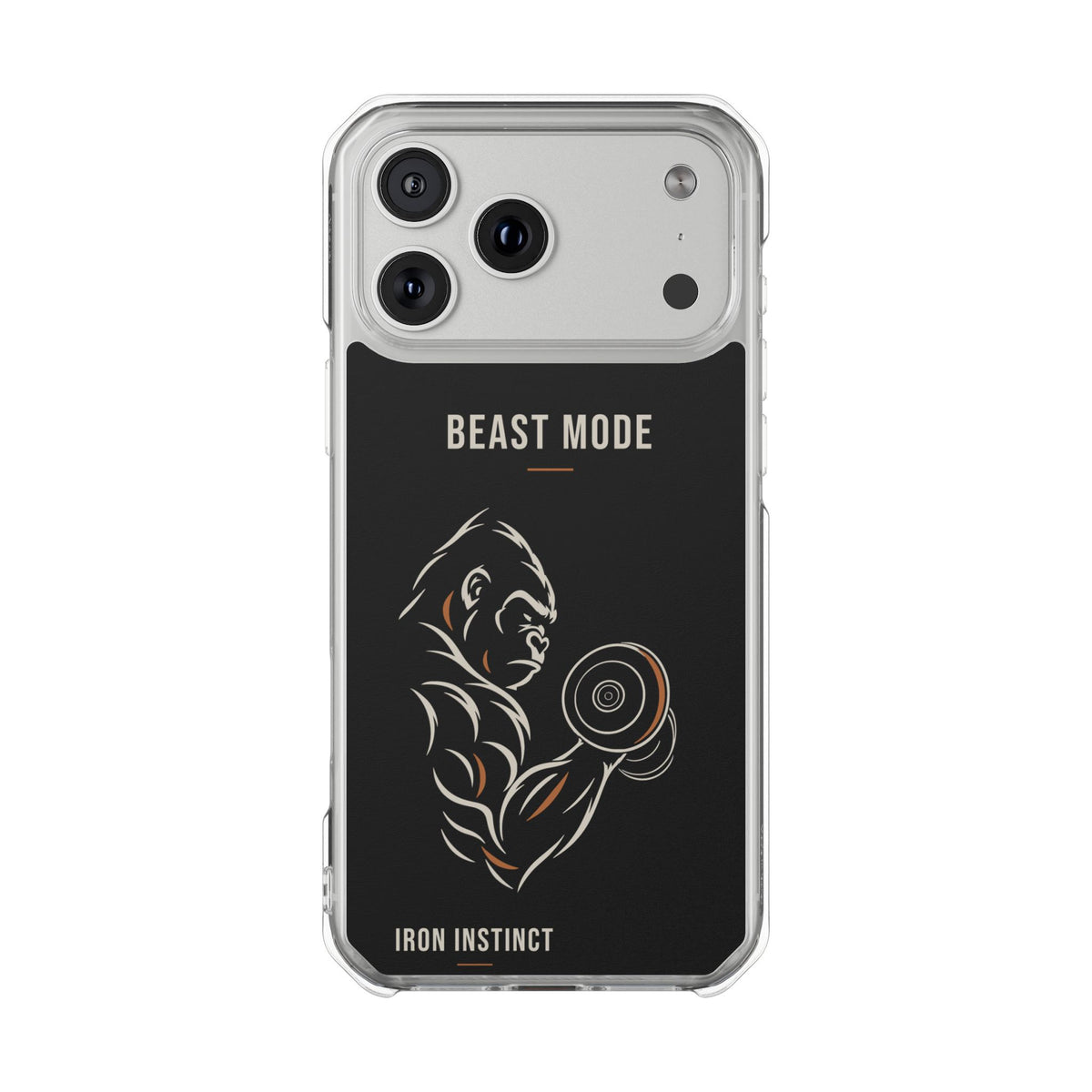 Beast Mode - Iron Instinct - Black - Magnetic Clear Impact iPhone Case