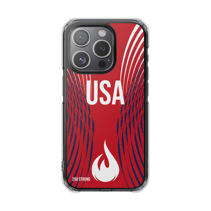 250 Strong - Red - Magnetic Clear Impact iPhone Cases