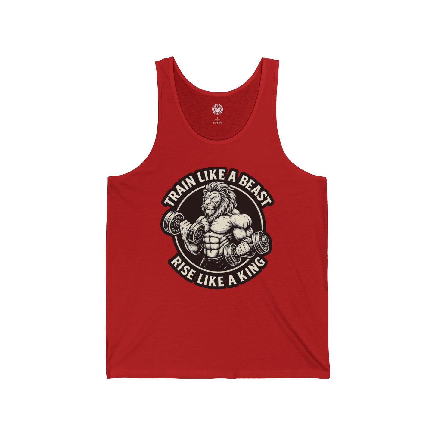 Beast Mode Serie – Trainiere wie ein Biest, erhebe dich wie ein König – Unisex Jersey Tank Top