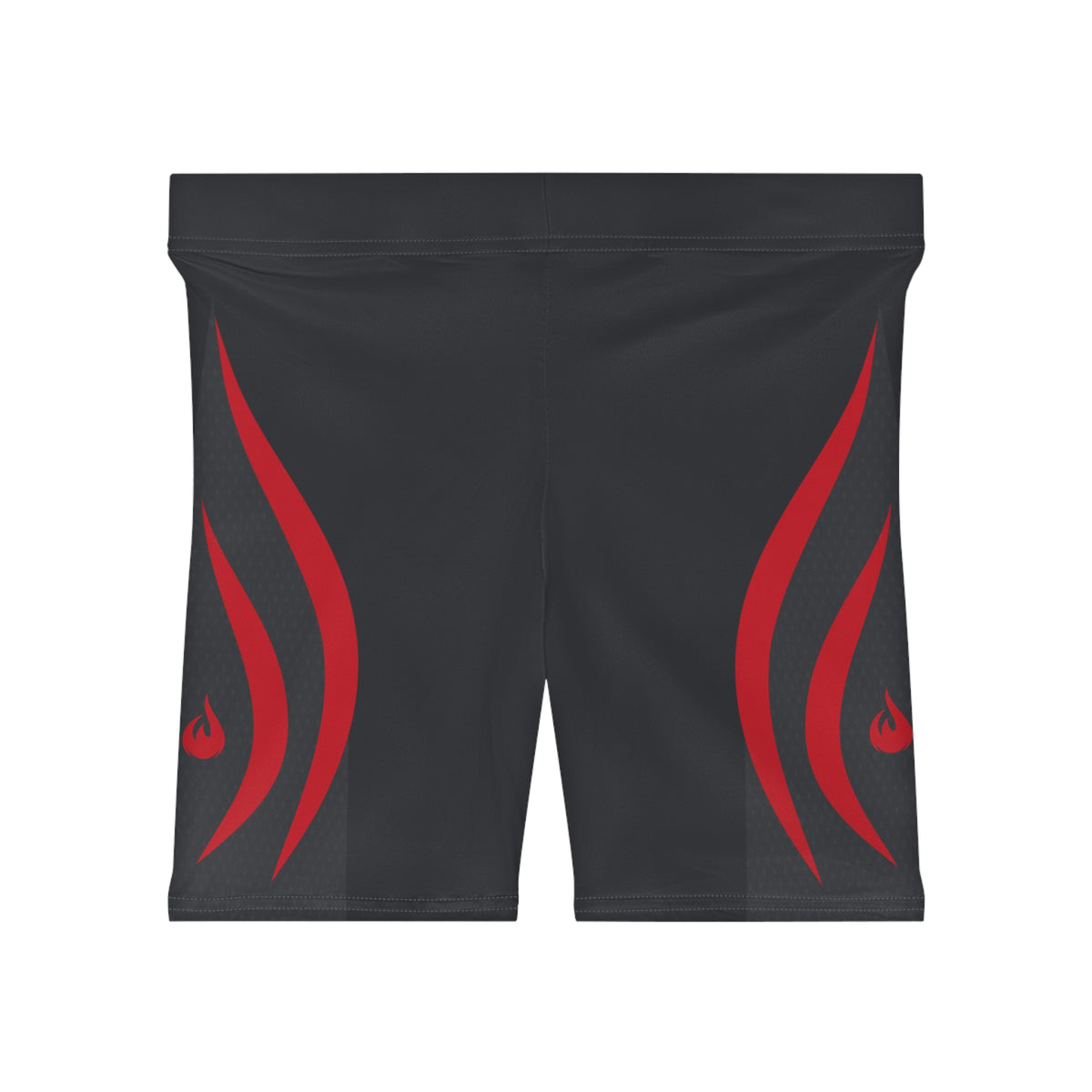 Flame Stripe - Women's Biker Shorts - Gray