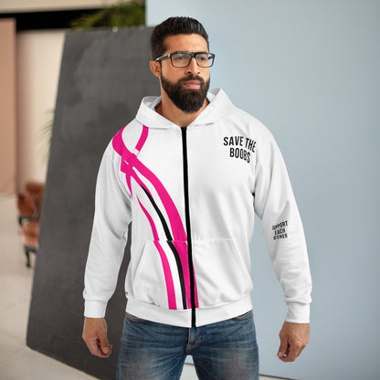 Pink Purpose - White - Unisex Zip Hoodie