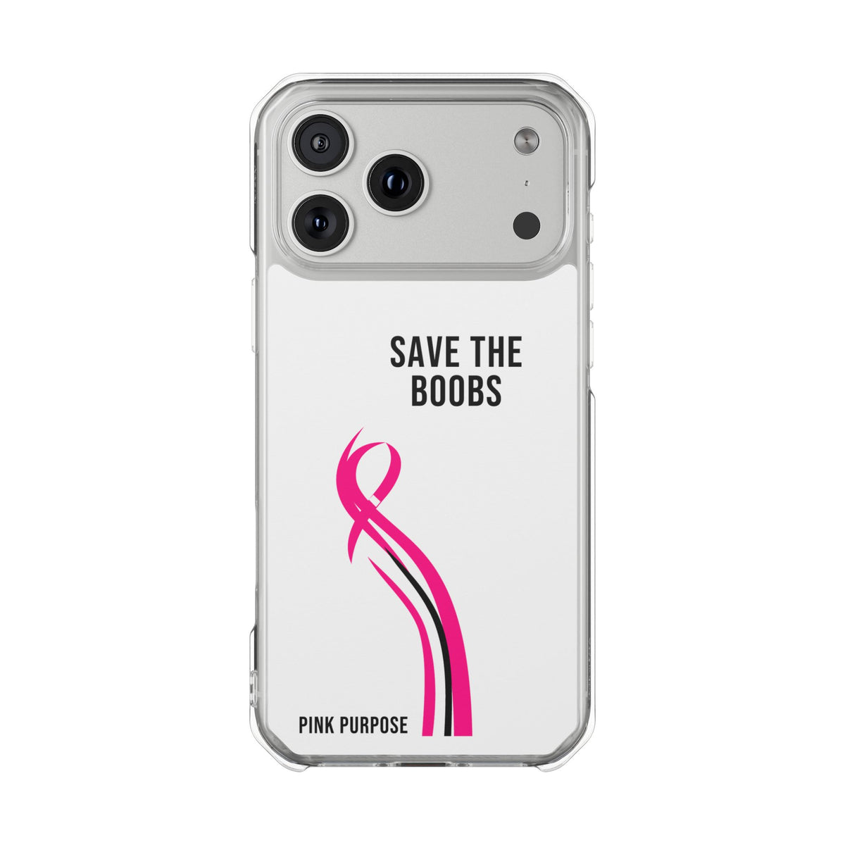 Pink Purpose - White - Magnetic Clear Impact iPhone Case
