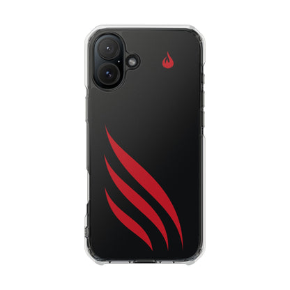 Flaming Edge - Magnetic Clear Impact iPhone Cases