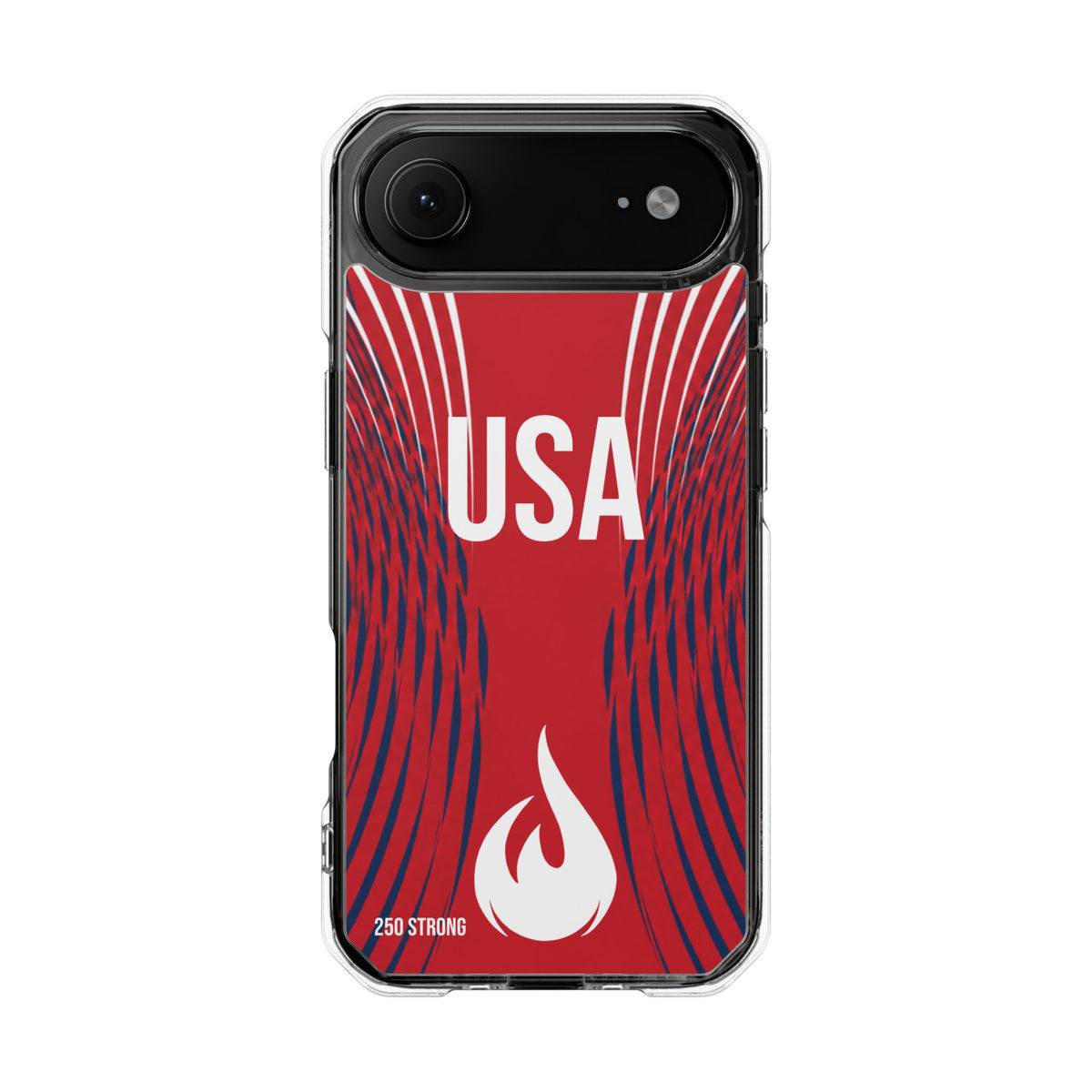 250 Strong - Red - Magnetic Clear Impact iPhone Cases