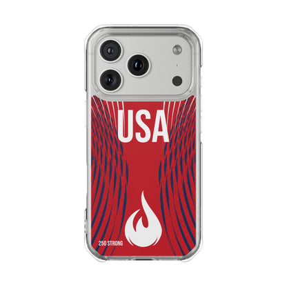 250 Strong - Red - Magnetic Clear Impact iPhone Cases
