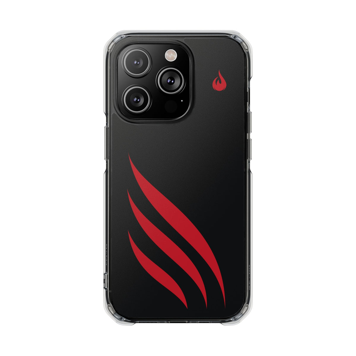 Flaming Edge - Magnetic Clear Impact iPhone Cases