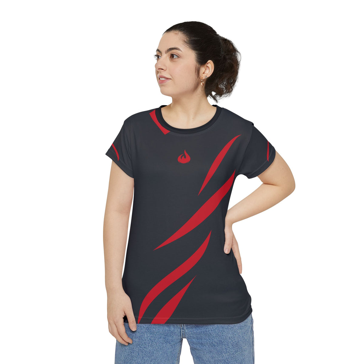 Flaming Edge - Gray - Women's T-Shirt