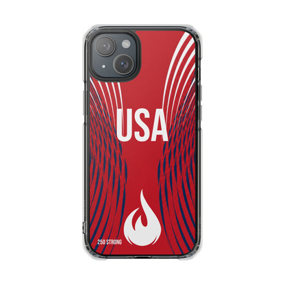 250 Strong - Red - Magnetic Clear Impact iPhone Cases