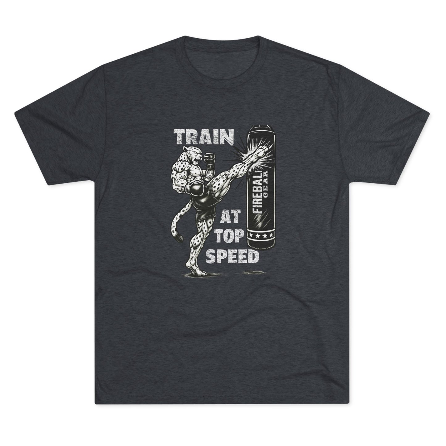 Serie Beast Mode - Entrena a toda velocidad - Camiseta unisex de mezcla triple