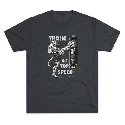 Serie Beast Mode - Entrena a toda velocidad - Camiseta unisex de mezcla triple