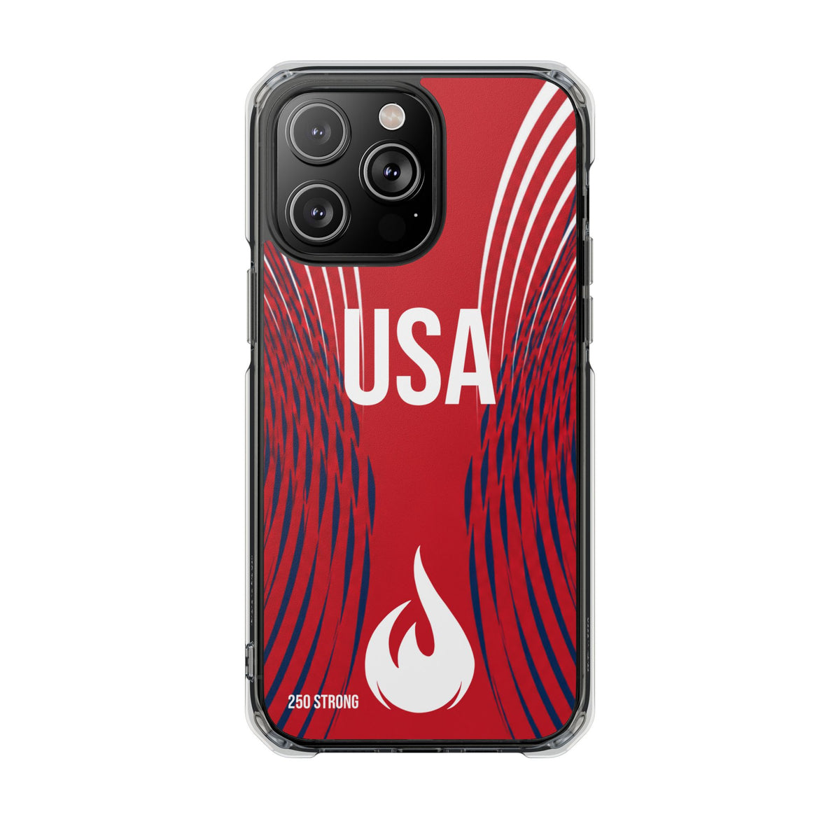 250 Strong - Red - Magnetic Clear Impact iPhone Cases