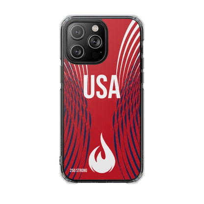 250 Strong - Red - Magnetic Clear Impact iPhone Cases