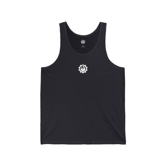 Fireball Gear - Flame & Gear - White - Fitness Jersey Tank Top
