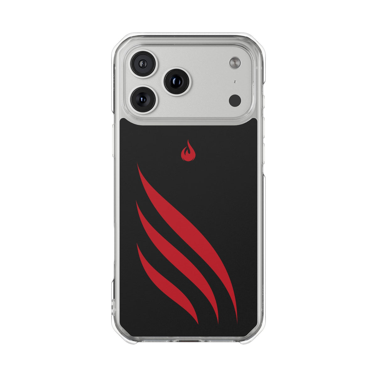 Flaming Edge - Magnetic Clear Impact iPhone Cases