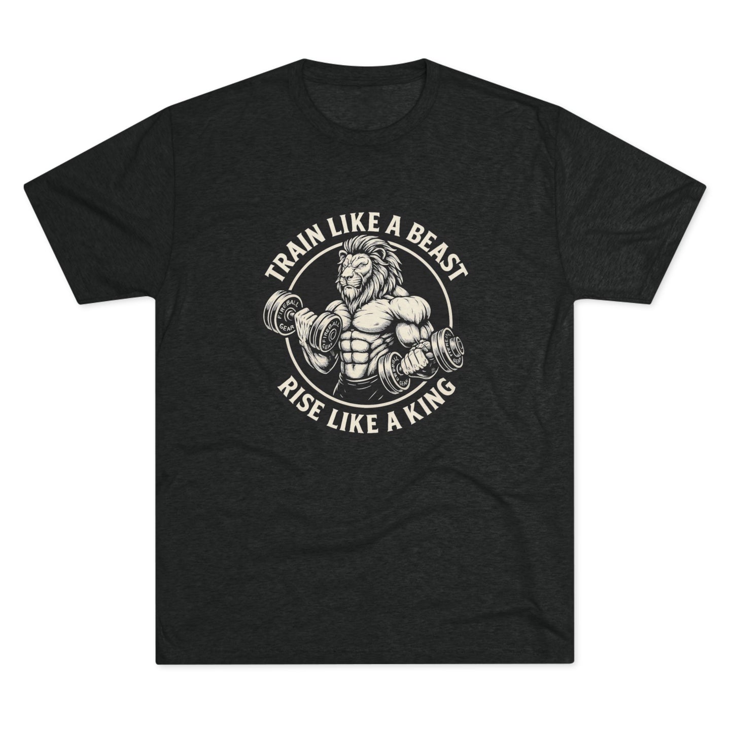 Serie Modo Bestia - Entrena como una bestia, asciende como un rey - Camiseta unisex de mezcla triple