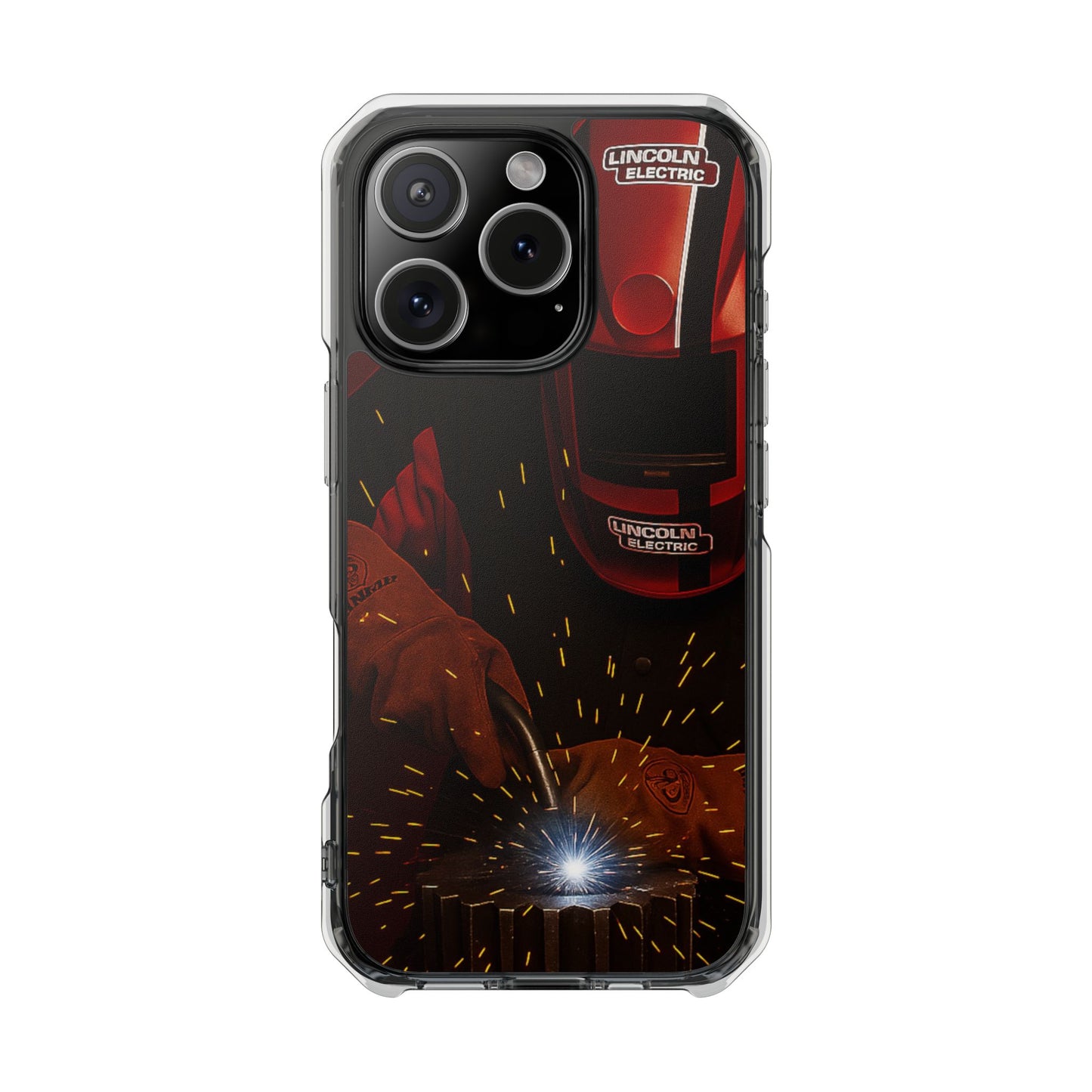 Lincoln Welder - Fundas magnéticas transparentes resistentes a impactos para iPhone