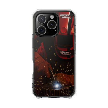 Lincoln Welder - Fundas magnéticas transparentes resistentes a impactos para iPhone
