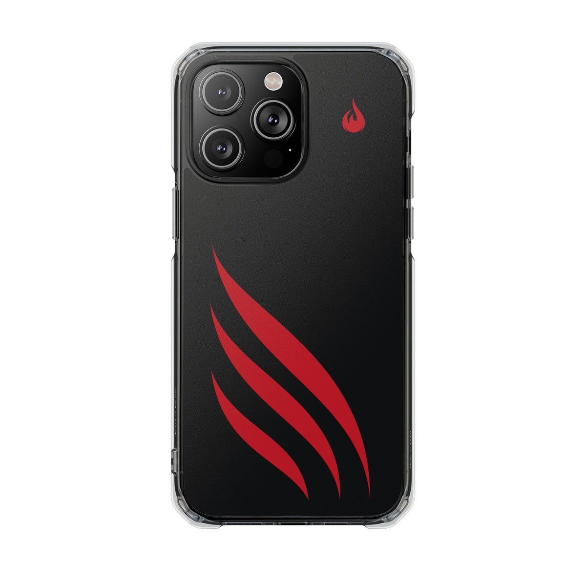 Flaming Edge - Magnetic Clear Impact iPhone Cases
