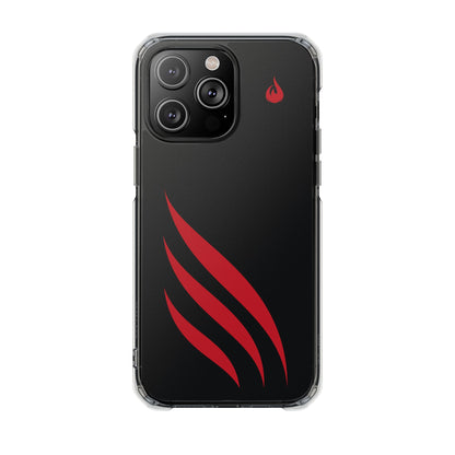 Flaming Edge - Magnetic Clear Impact iPhone Cases