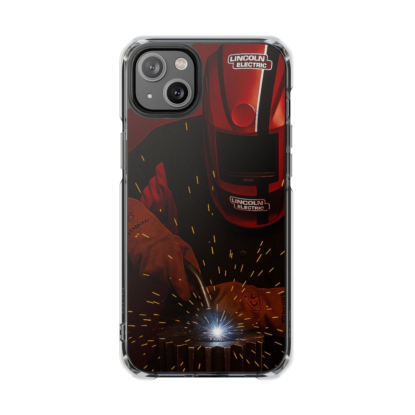 Lincoln Welder - Fundas magnéticas transparentes resistentes a impactos para iPhone