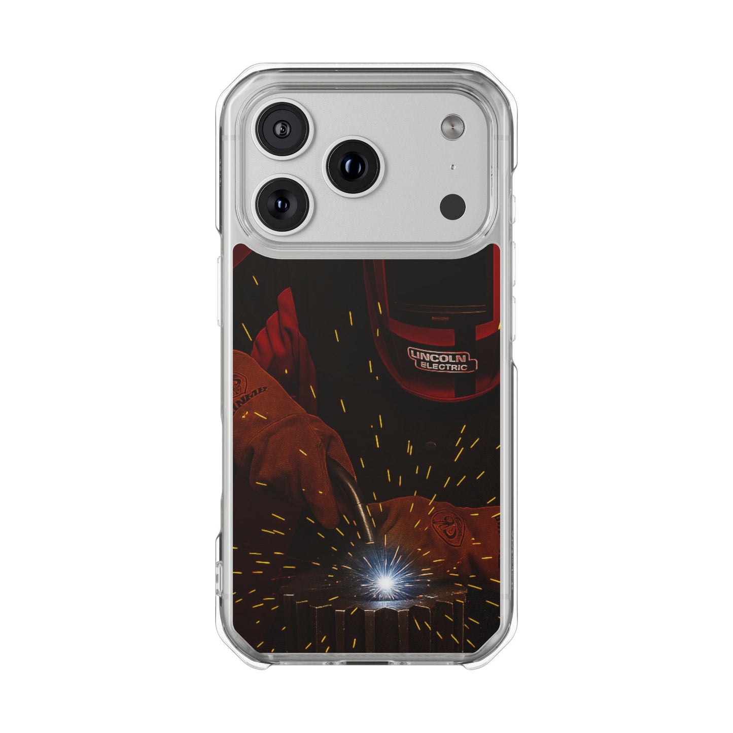 Lincoln Welder - Fundas magnéticas transparentes resistentes a impactos para iPhone